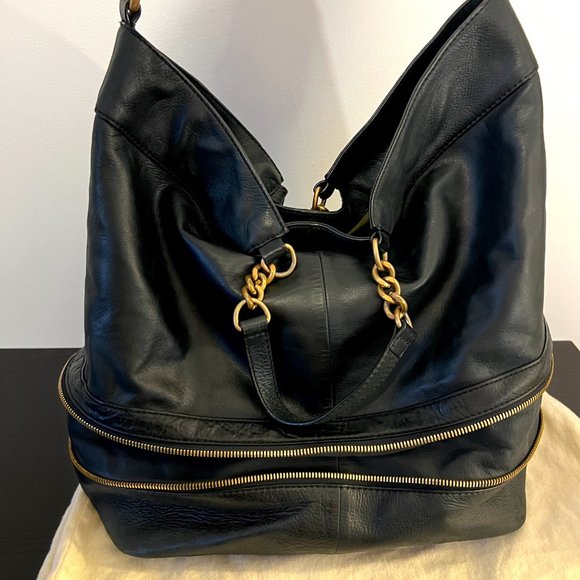 J Crew Black Leather Exhibitor Mega Tote - RN29448 - Picture 5 of 5